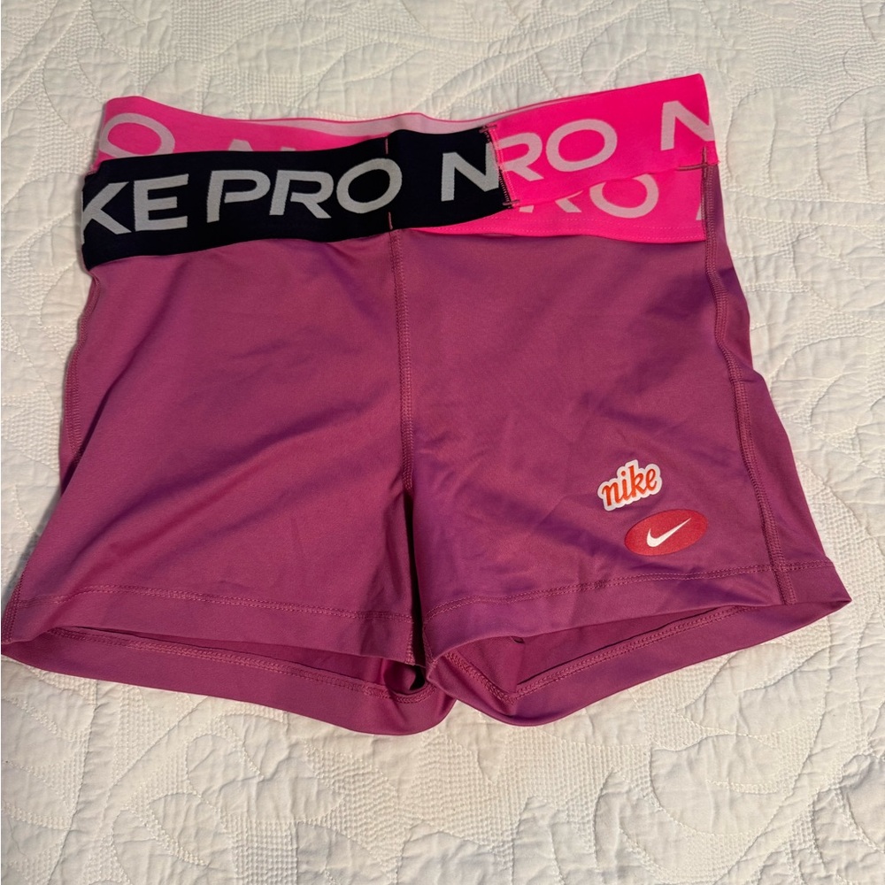 Nike Pro Pink and Purple Spandex Shorts